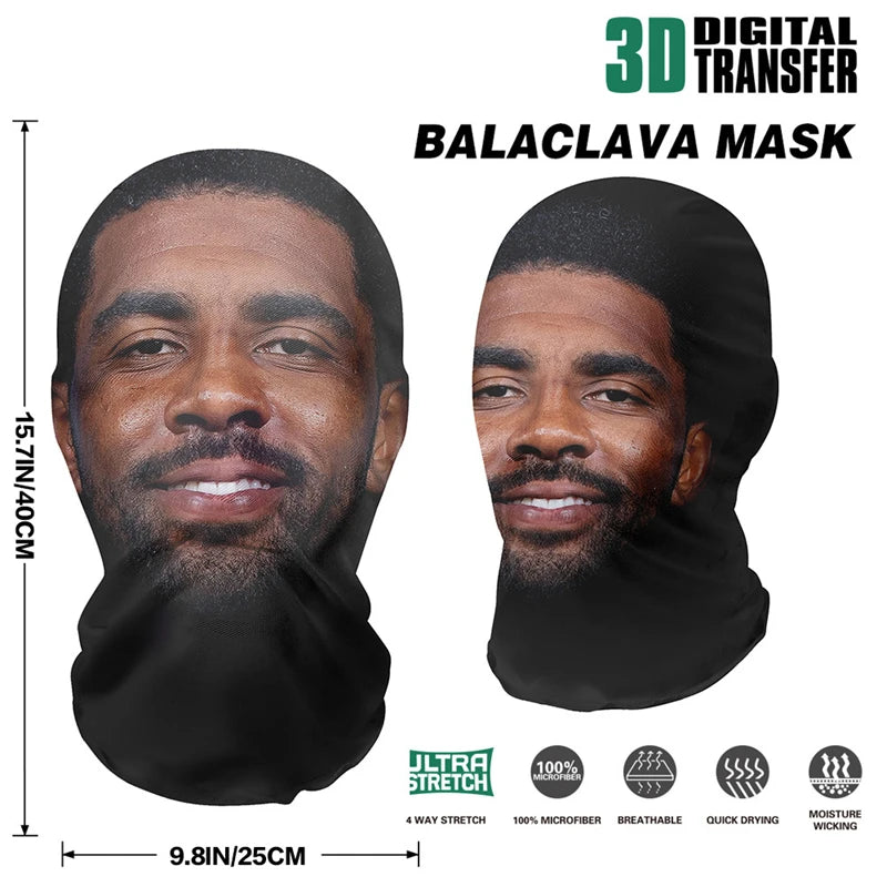 New 3D Printed  Kanye Mask Elastic Mesh Full Face Mask for Unisex Cosplay Headwear Party Simulation Balaclava Hat Headgear Props