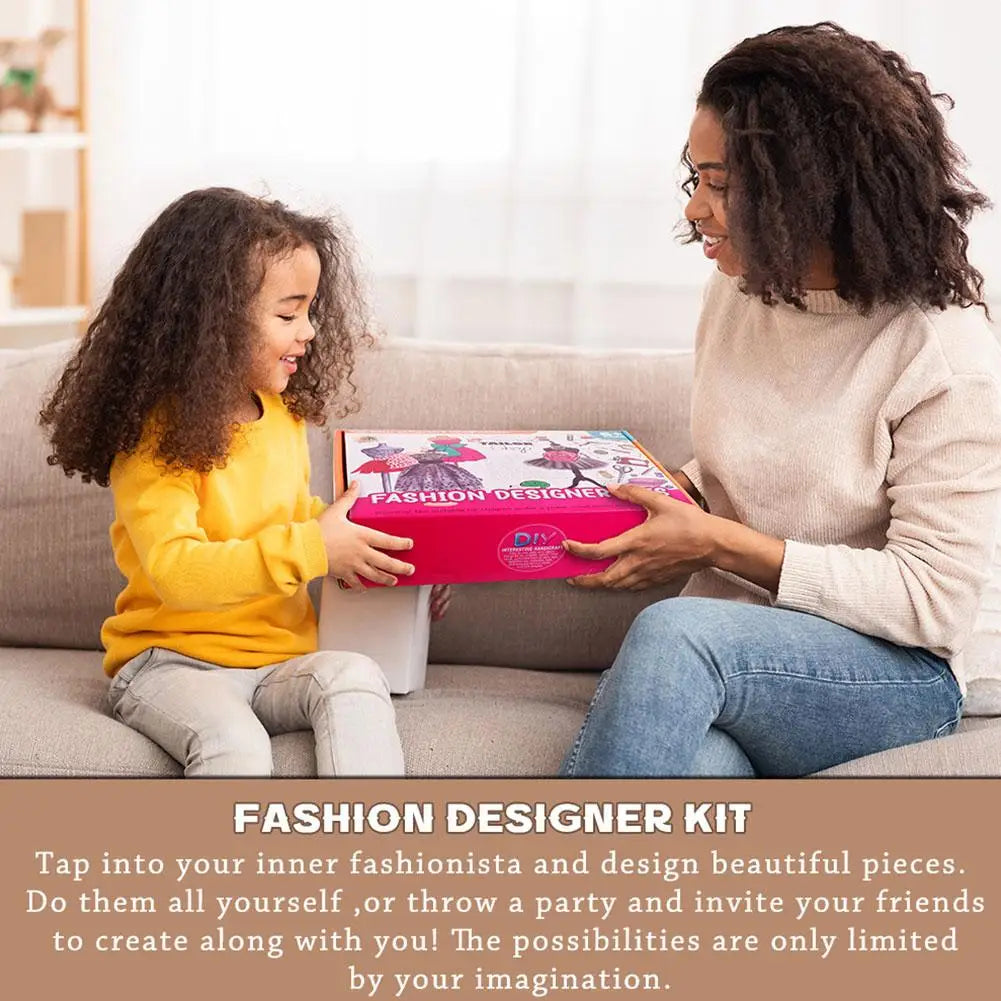 Children's Clothing Design DIY Handmade Material Kit Doll Clothes Sewing Kit For Kids Girls Fashion Designer DIY Handmade T U7R7