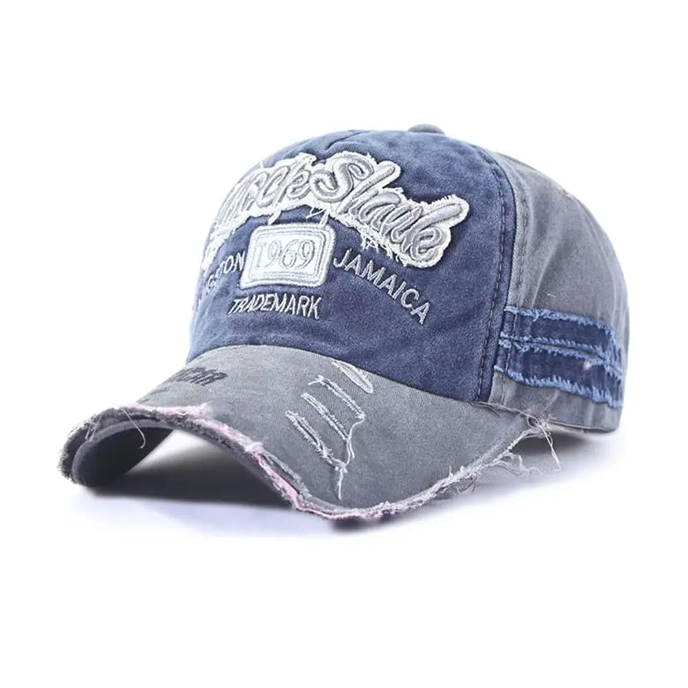 Outdoor Sports WASHED DENIM Adjustable Sunscreen Hats Baseball Hats Distressed Faded Cap Embroidery Baseball Caps