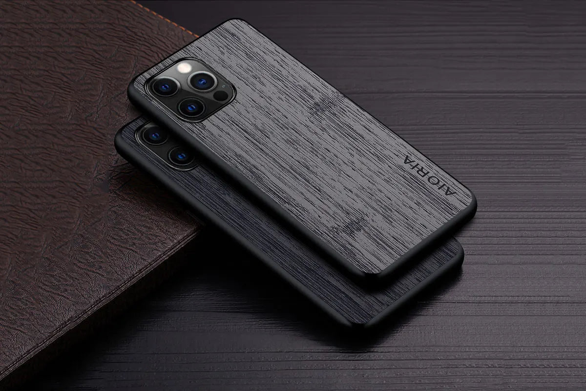 Case for iPhone 15 14 13 12 11 Pro Max Plus Mini 5G bamboo wood pattern Leather cover Luxury coque for iPhone 15 pro max case