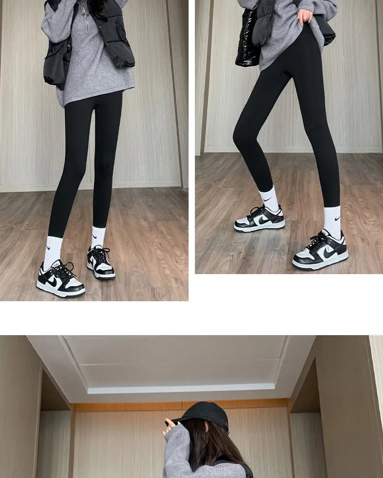 Autumn Winter Lamb Wool Shark Pants Outwear High Waist Fitness Legging Feminina New Warm Thick Velvet Seamless Leggings Women