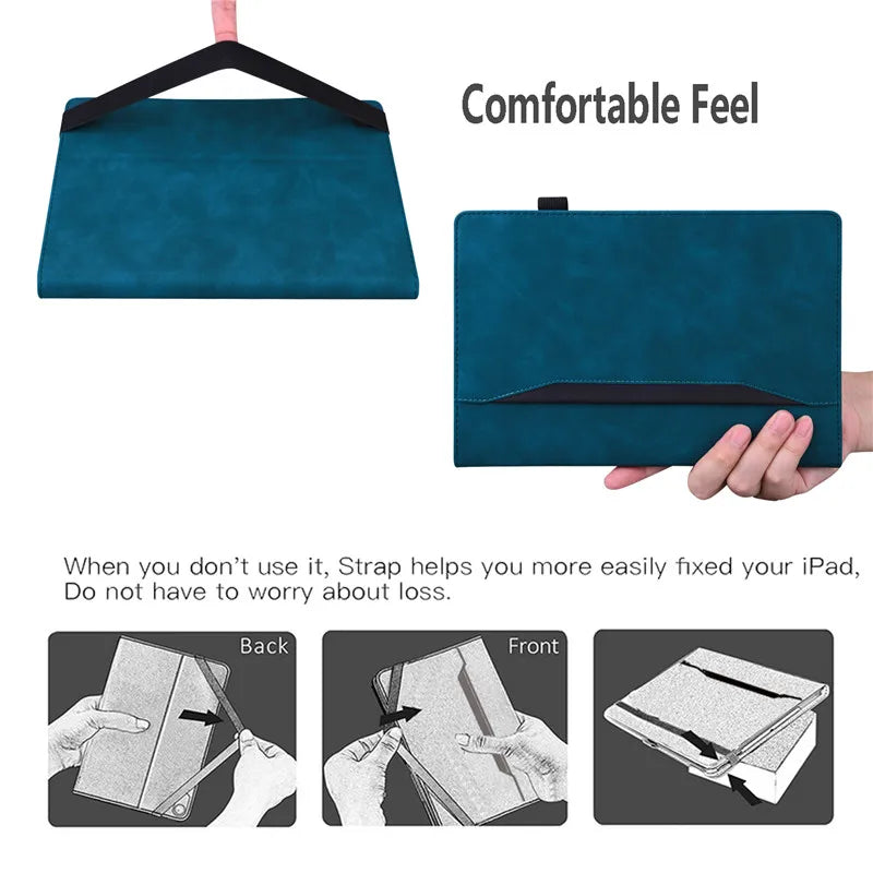 For iPad 10th 9th Generation Case Luxury Wallet Stand Tablet For Funda iPad 10.2 9.7 iPad 10 9 8 7 6 5 Air 1 2 Case Cover Coque