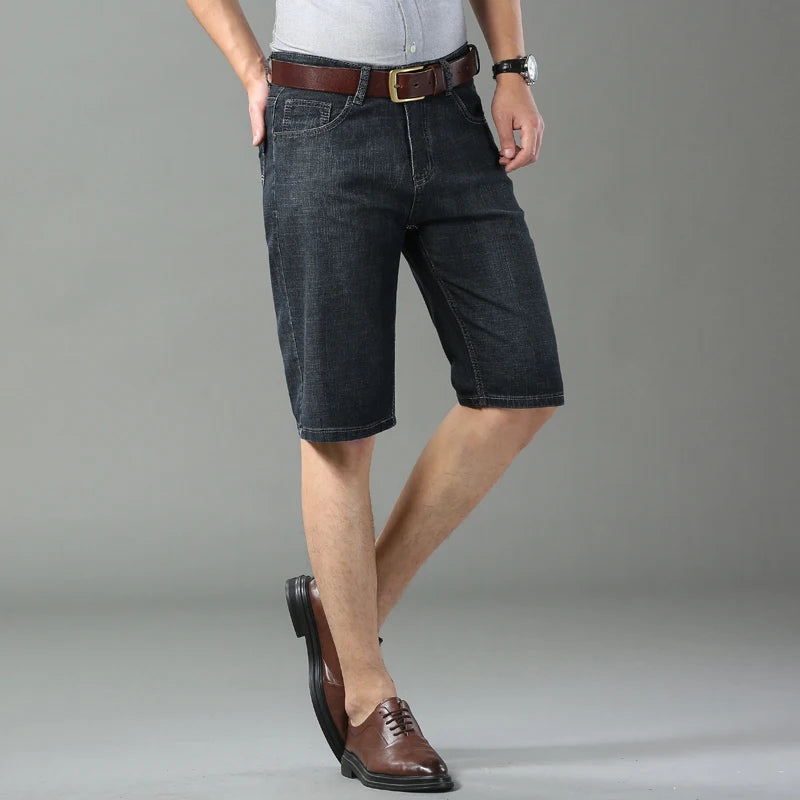 2025 New Blue Fashion Design Men's Jeans Slim Fit Straight Men's Short Jeans Summer Shorts Jeans Men's Jeans Stretch