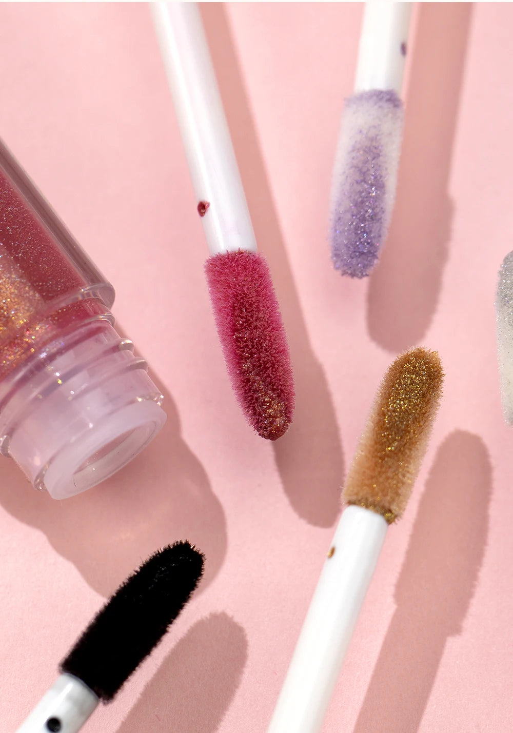 6 Colors Glitter Lipstick Long Lasting Diamond Pearlescent Metallic Lipgloss Black Matte Liquid Lipstick Women Lip Tint Makeup