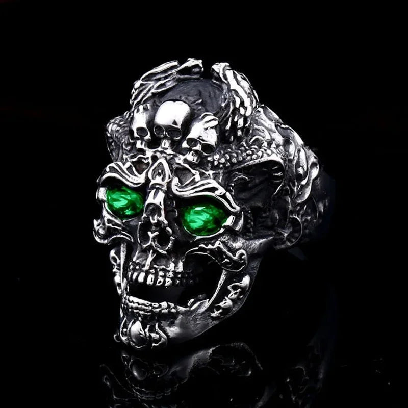 Best Sellers! Rock Gothic Skull Head Ring, Male Gift