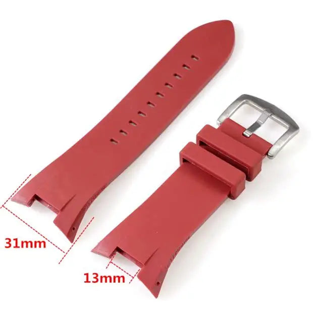 Durable Silicone Watchbands for Armani Ax1802/Ax1050/Ax1803 Series with Concave Interface 31*14mm Watch Strap
