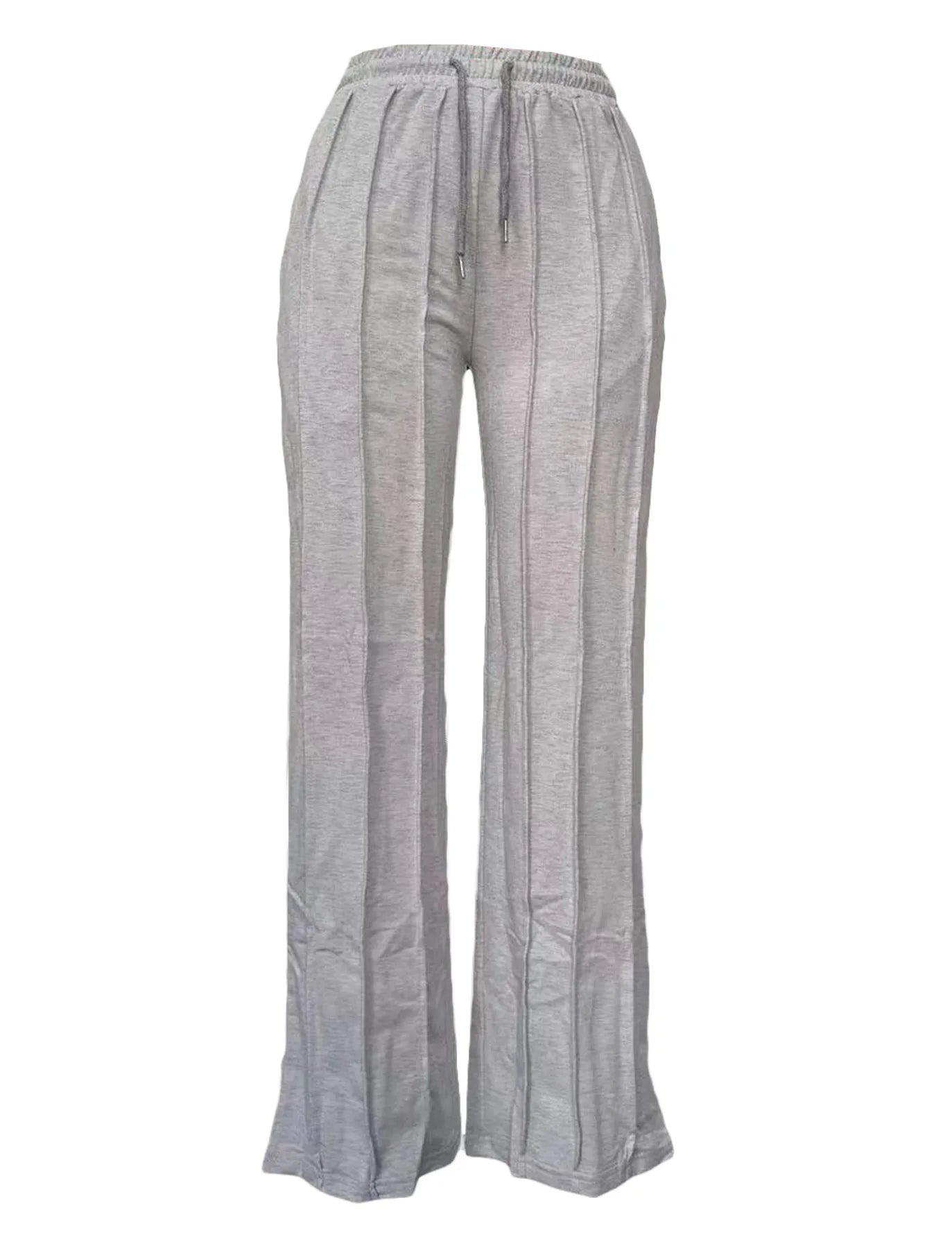 Women Pants Lace Up Ankle Length Loose Pants High Waist Zipper Capris Tracksuit Elegant Party Y2k Mom Pockets Streetwear Casual