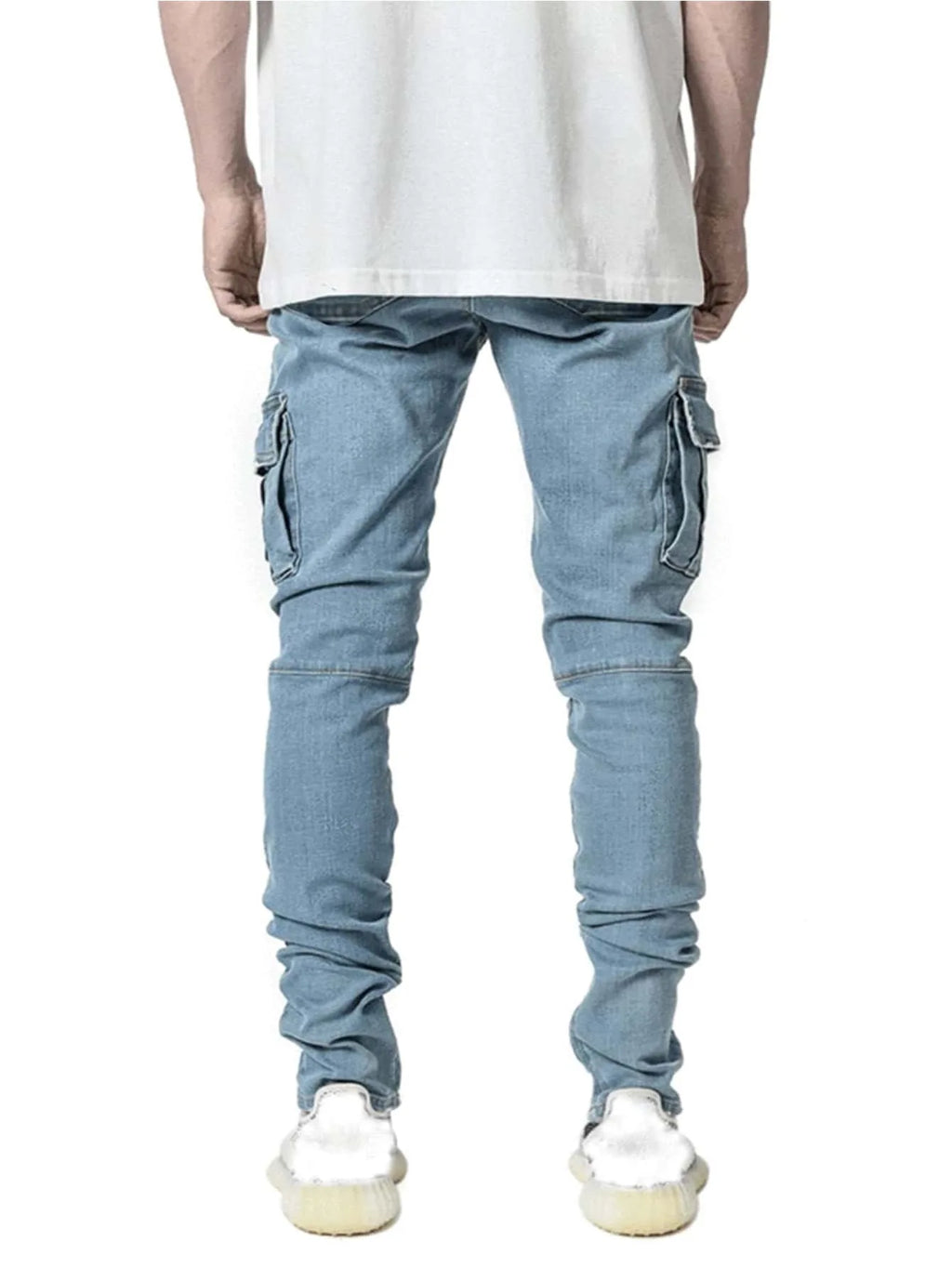 Kakan - High-end Slim Elastic Multi-pocket Leg Jeans, New Skinny Jeans K016-MGD8 In Europe and America