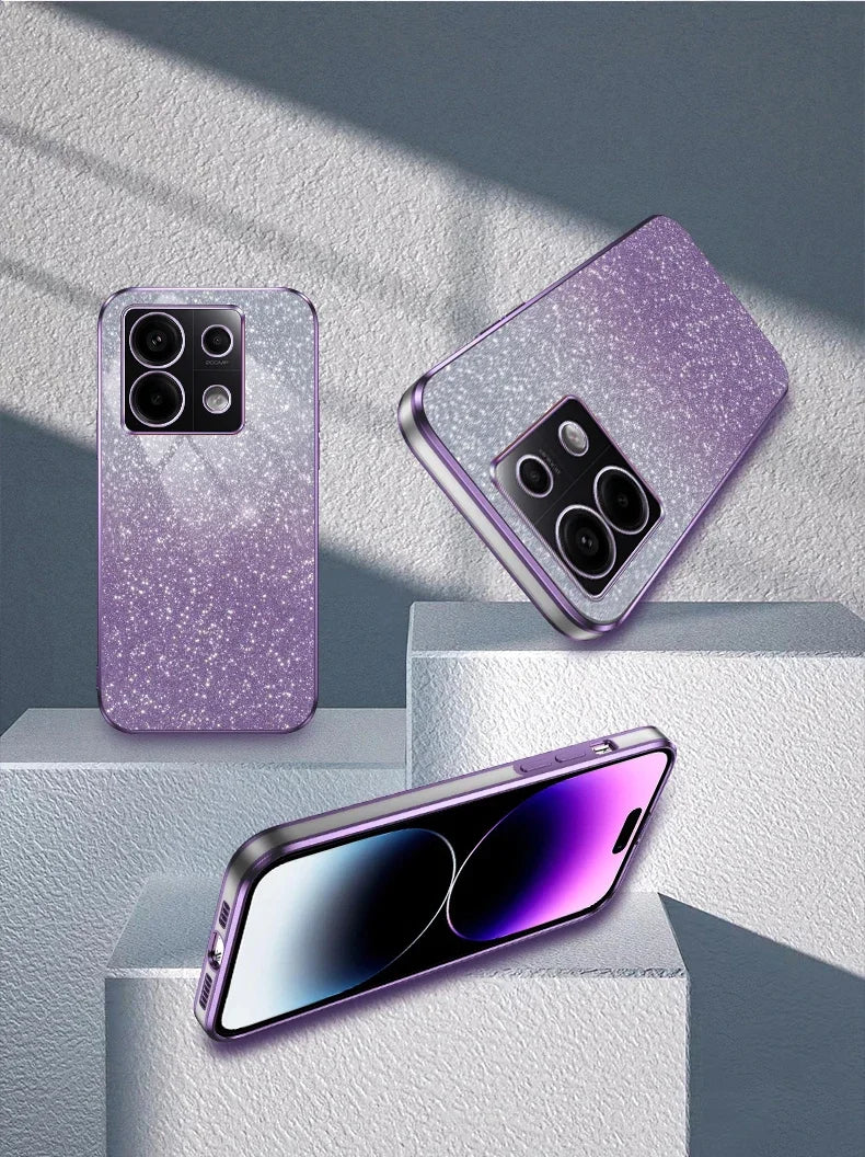 Reno 13 Pro 5G Luxury Shiny Glitter Plating Silicone Case on For Oppo Reno 13 Reno13 13F 13Pro Camera Lens Soft Back Cover Coque