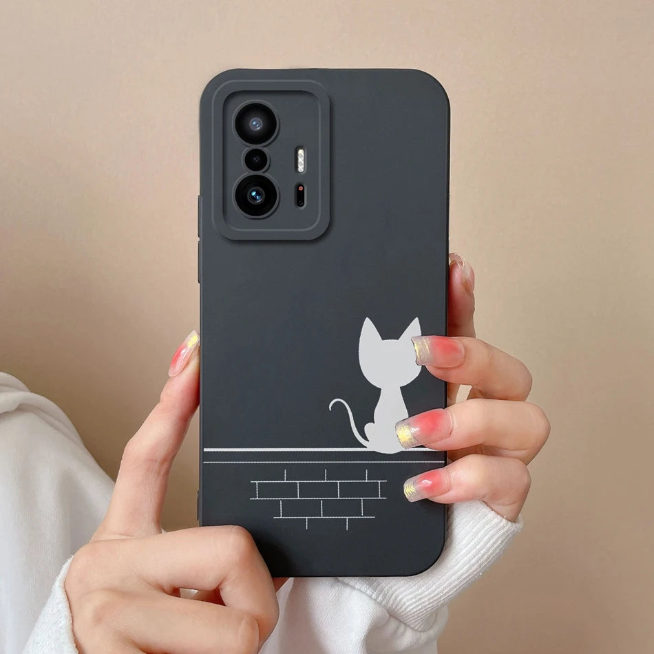 Love Heart Case For Xiaomi 11T Pro Back Cover Soft Liquid Silicone Full Protection Phone Covers For Xiaomi Mi 11t Pro 11 t Funda