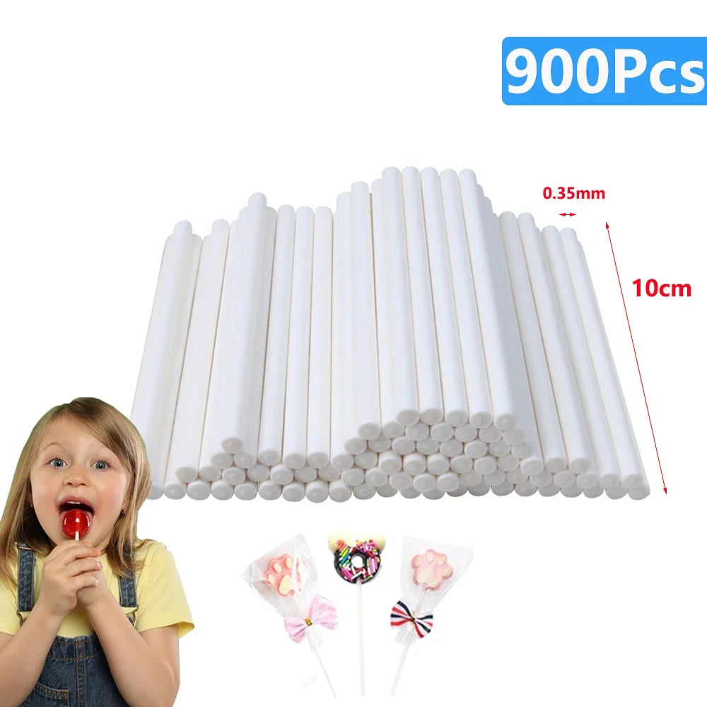 20-1500Pcs Paper Lollipop Sticks Solid Core White for Party Dining Chocolate Sugar Candy Lolly Pop Sucker sticks Cake Pop Stick