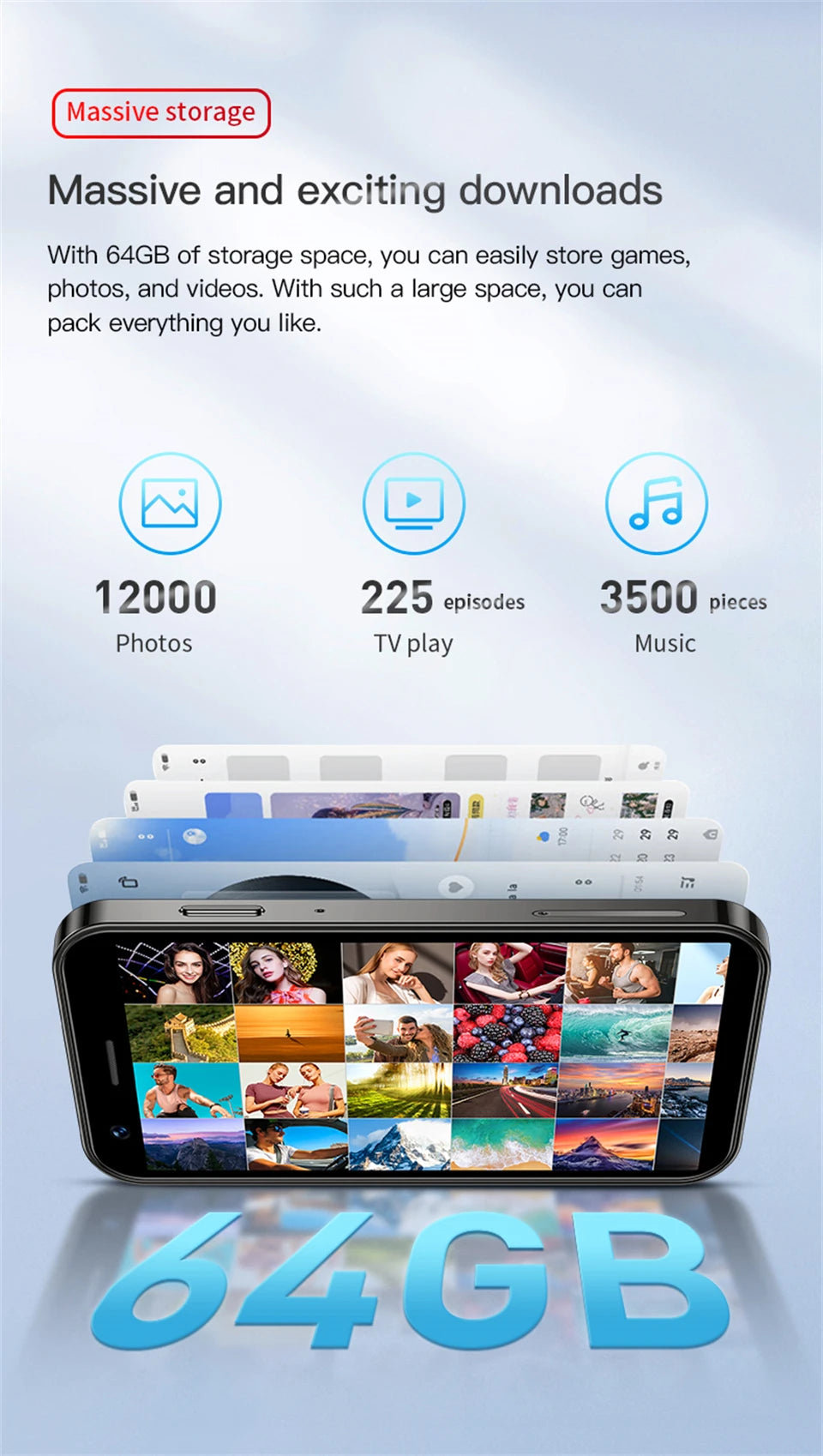 SOYES XS16 Americas Version 4G Network 3.0" Mini Smartphone 3GB RAM 64GB ROM Android 10.0 WIFI Bluetooth GPS Small Phone