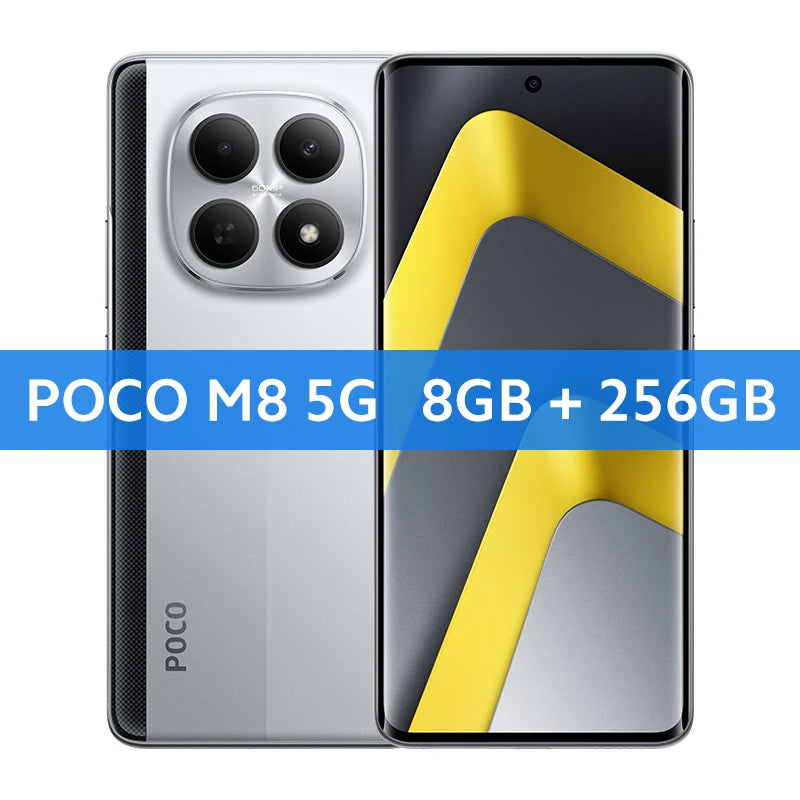 Global version POCO M8 Snapdragon® 6 Gen3 NFC 6.77" Flow AMOLED display 50MP main camera smartphone 45W turbo charging 5520mAh