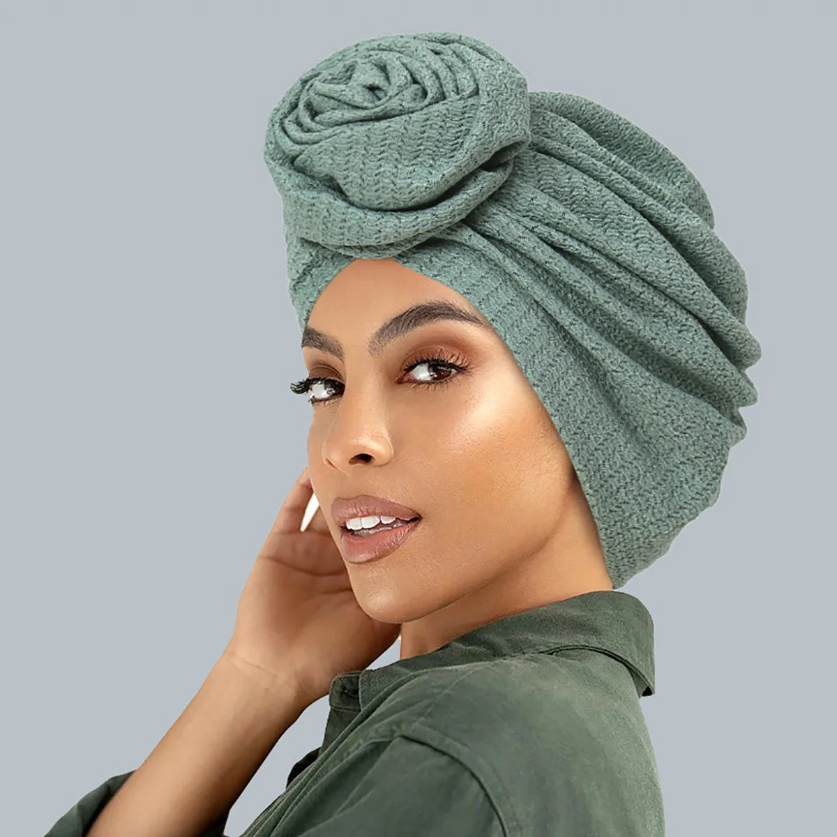 New Women Velvet Turban Hat Muslim Twist Solid Color Hijab Chemo Cap Head Wrap Headscarf Beanies Bonnet Headscarf Turbante Mujer