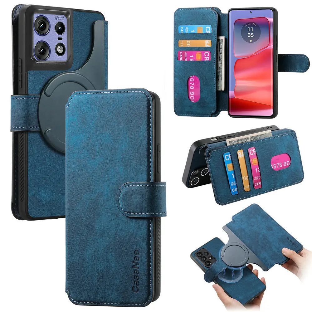 Edge 50 60 Fusion 5G Flip Case For Motorola Edge 60 Pro Detachable Leather Wallet Funda Moto Edge 50 Neo 60s Pro 70 S50 Cover