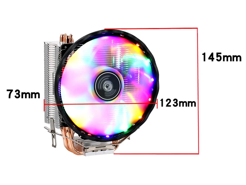 XUANFENG 120mm Fan CPU Cooler 2/4/6 Heat pipe 4pin/PWM Air-cooled Colorful lamp Compatible LGA1700 115x 1200 2011-3 x79 x99 AMD