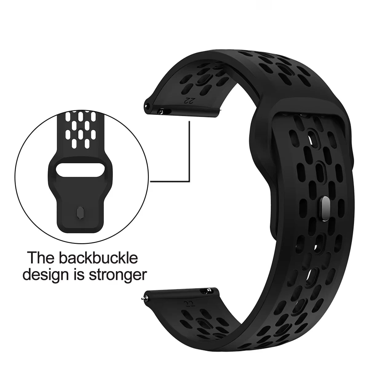 Silicone Band For Amazfit Active 2 20mm 22mm Smartwatch Strap For Amazfit Balance/Stratos 2 3/GTR 4 3 2/GTS 4 3 2/Bip 5 Bracelet