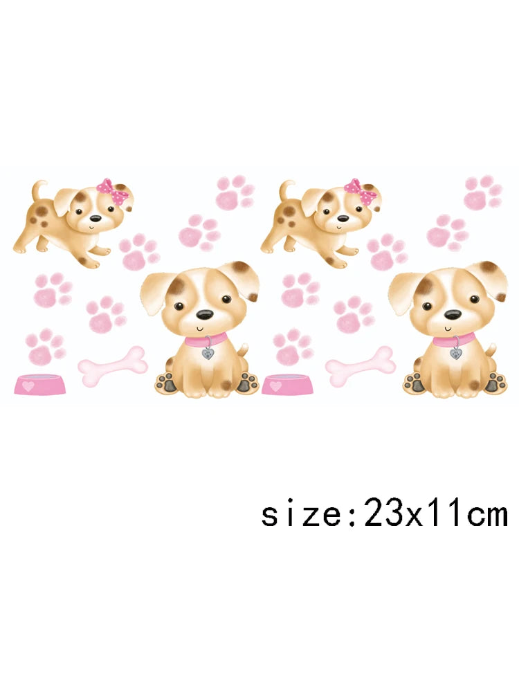 1PCS Cartoon Cute Dog Design UV Transfer Sticker For 16oz Cup Wrap Custom Label DIY Logo Self Adhesive Dog Uv Dtf Stickers