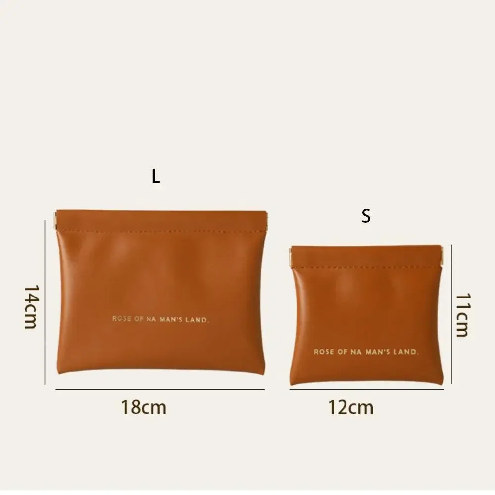Fashion Simple Lipstick Makeup Bag Portable PU Cosmetic Organizer Pouch Travel Mini Storage Bag for Women Girls