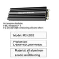 TEUCER M2-LD02 M.2 Cooling Heatsink SSD Heat Dissipation Kit NVME For 2280  Hard Disk Desktop Computer