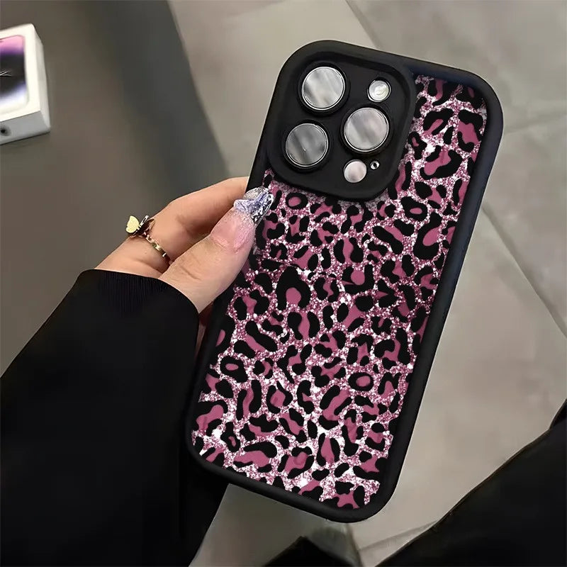 Pink Leopard Print Trendy Pattern Phone Case For iPhone 17 Pro Max XS X XR 17 Air 16 Plus 16E 15 14 13 12 11 7 8 SE 2020 Cover