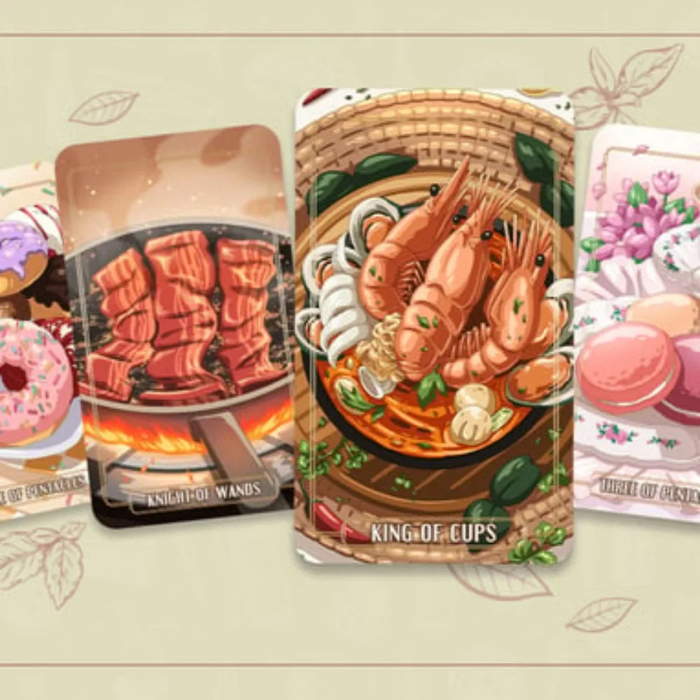 10.3*6cm Gourmet Tarot 80 Pcs Cards Tarot Made Flavourful The Art of Culinary Delights Meets The Mystical Wisdom of Tarot Cards