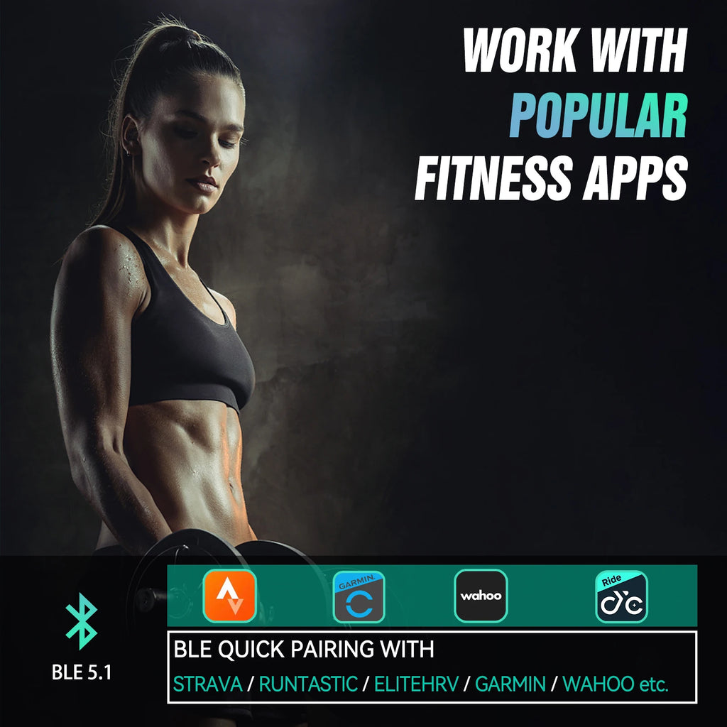 CYCPLUS Heart Rate Sensor Armband Wrist Belt BLE ANT+ Fitness Monitor for Wireless GPS Bike Computer