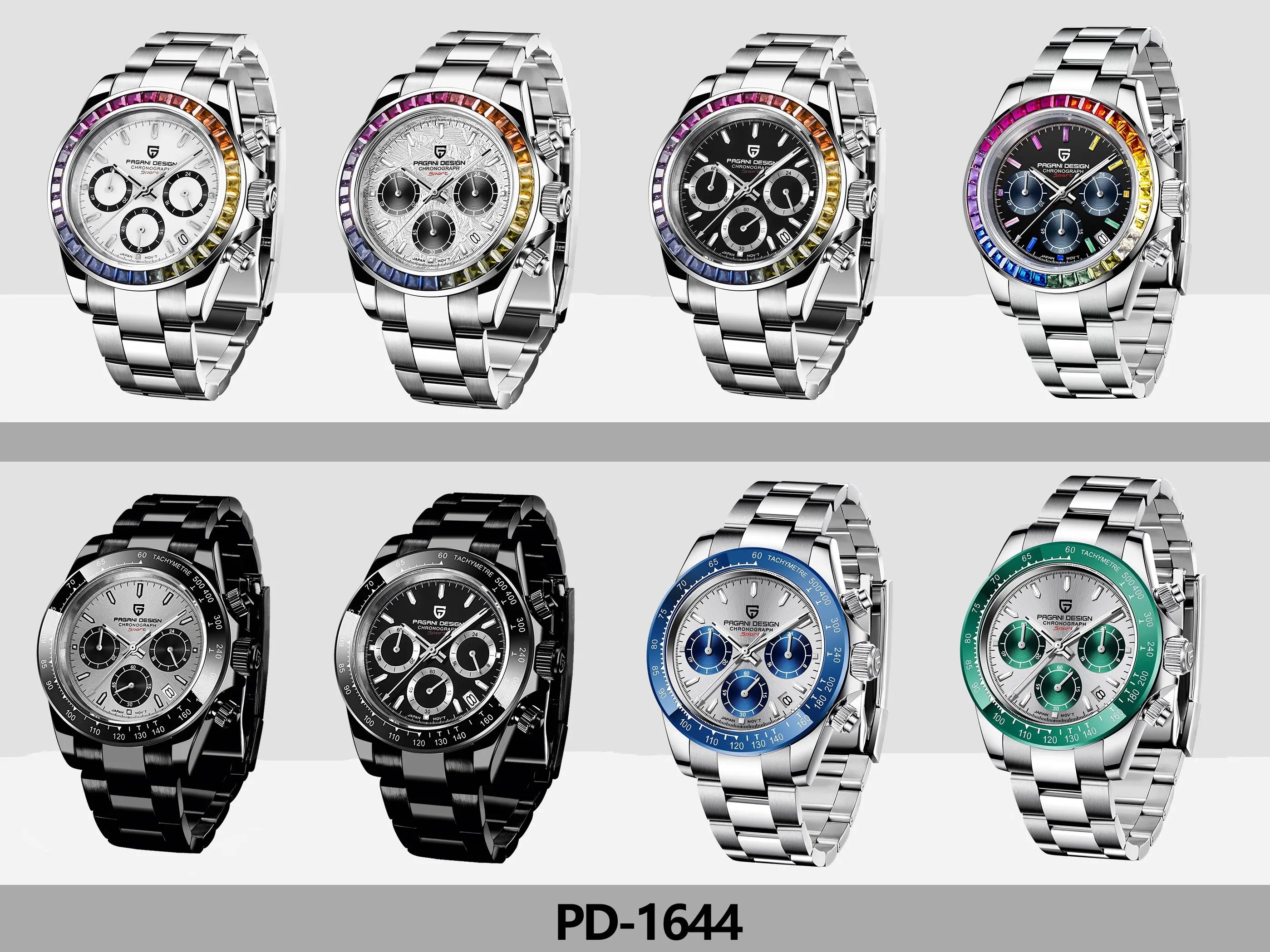 PAGANI DESIGN Men's Casual Quartz Watch 40Mm Outdoor Trendy Stainless Steel Sapphire Wear-Resistant Mirror Luminous Diving Watch