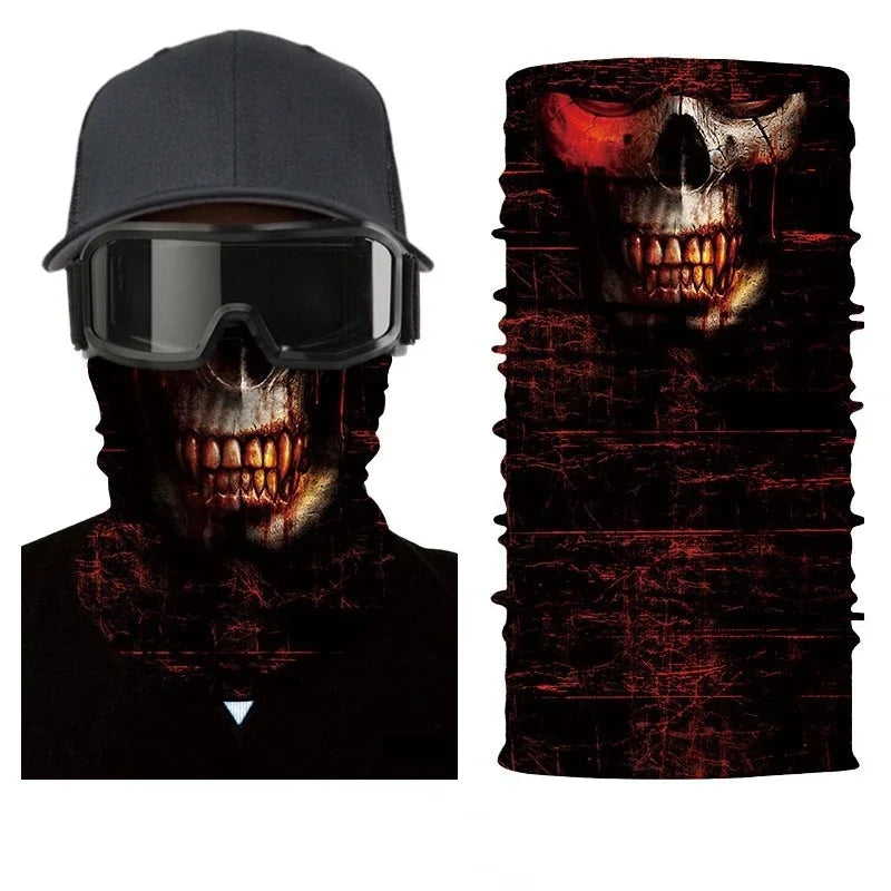 Cool Robot Skull Halloween Mask Scarf Joker Headband Balaclavas Face Mask for Cycling Fishing Ski Motorcycle