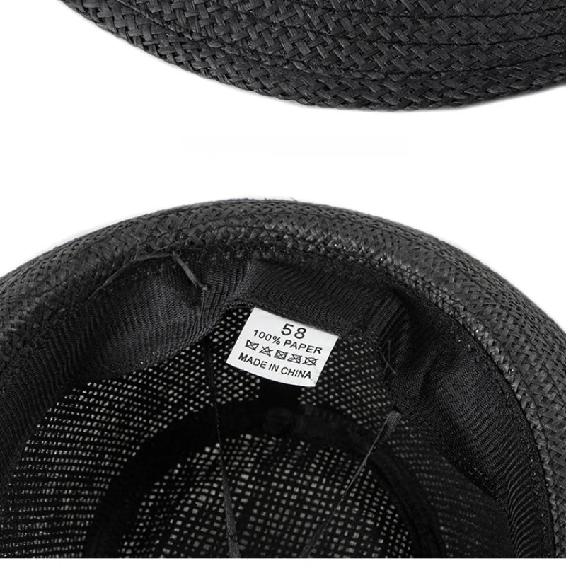 Women Beach Hats in Spring Summer British European and American Jazz Hats Men Fedoras Straw Hats Outdoor Travel Bucket Sun Hats