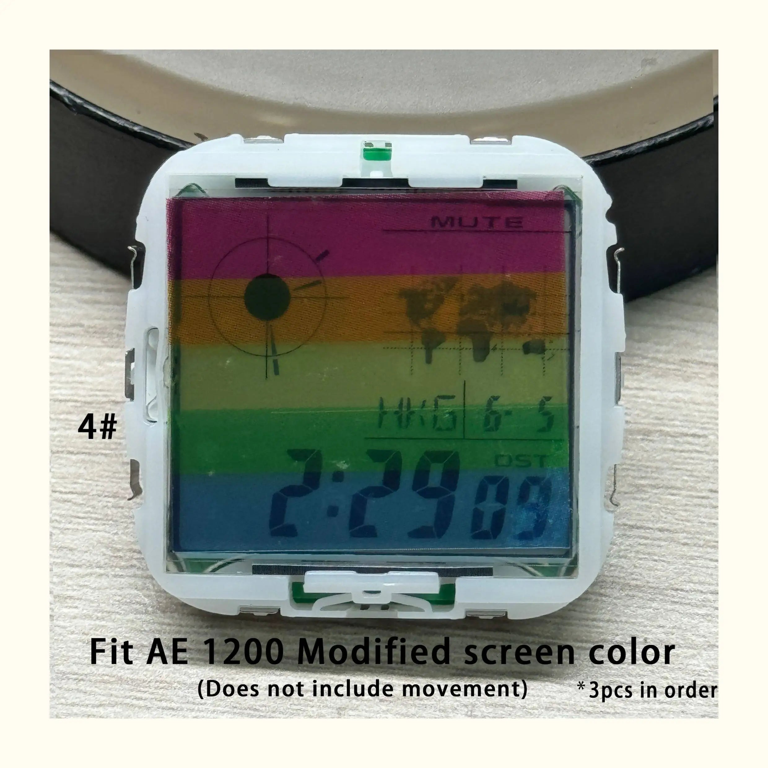 Color Display Film for Casio AE-1200 AE-1300, DIY Screen Modification Overlay Sticker, High-Quality Watch Dial Upgrade Kit