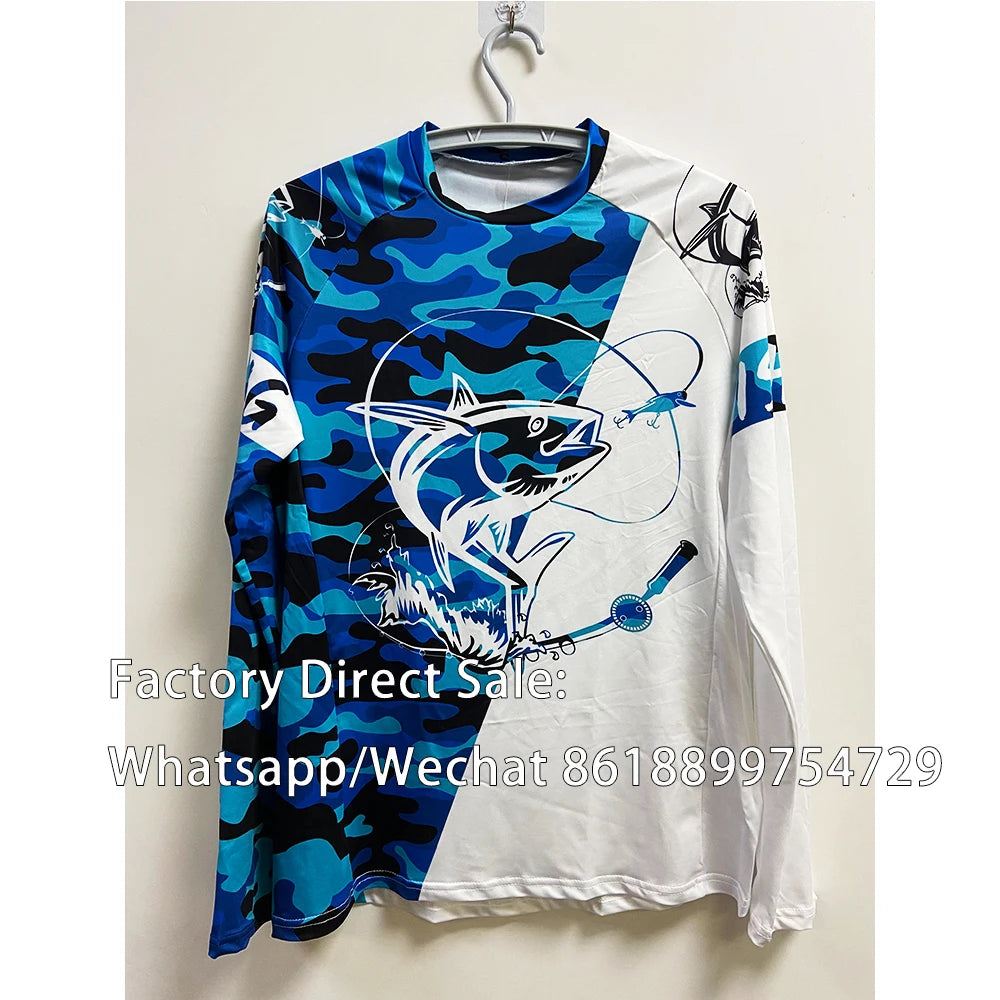BILLFISH GEAR Hooded Fishing Shirt Outdoor Sunscreen Fishing Clothes Men UV Protection Quick Dry Breathable Jersey