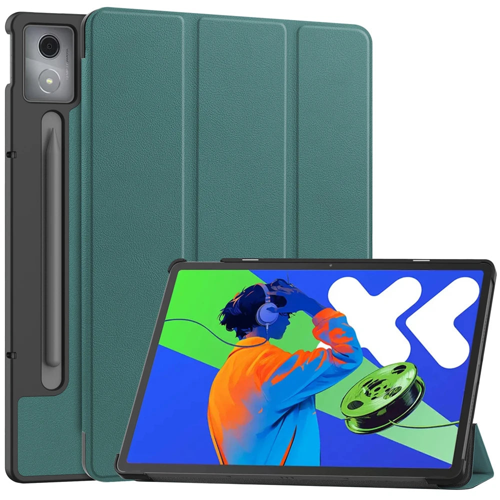 For Lenovo Xiaoxin Pad Pro 12.7 2025 Case Tri-Folding PU Leather Stand Tablet Cover for Xiaoxin Pad Pro 12.7 Inch 2025 TB-375FC