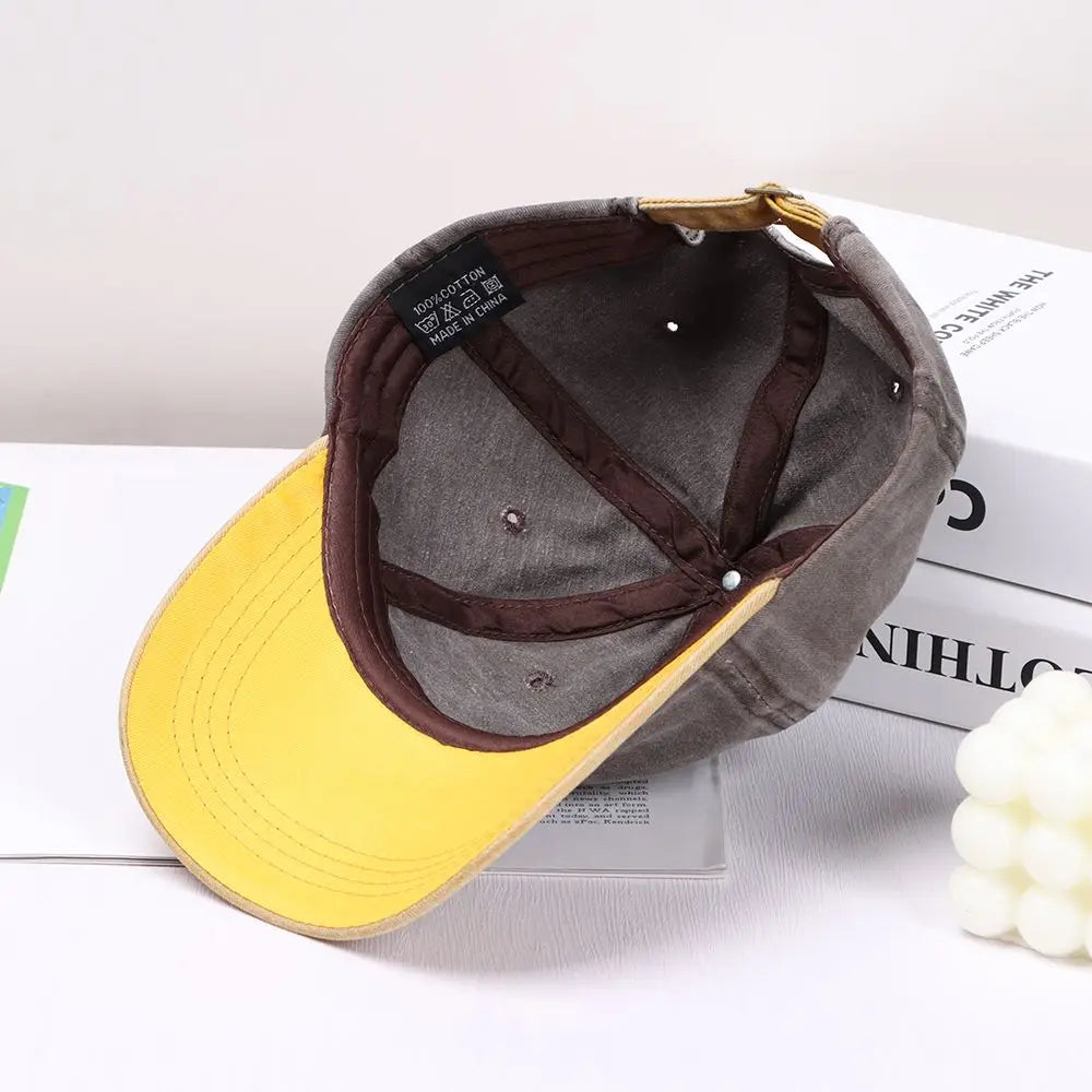 Fashion WASHED DENIM Baseball Cap Men Women Distressed Faded Caps Sunscreen Hats Adjustable Baseball Hats Outdoor Sports Hats
