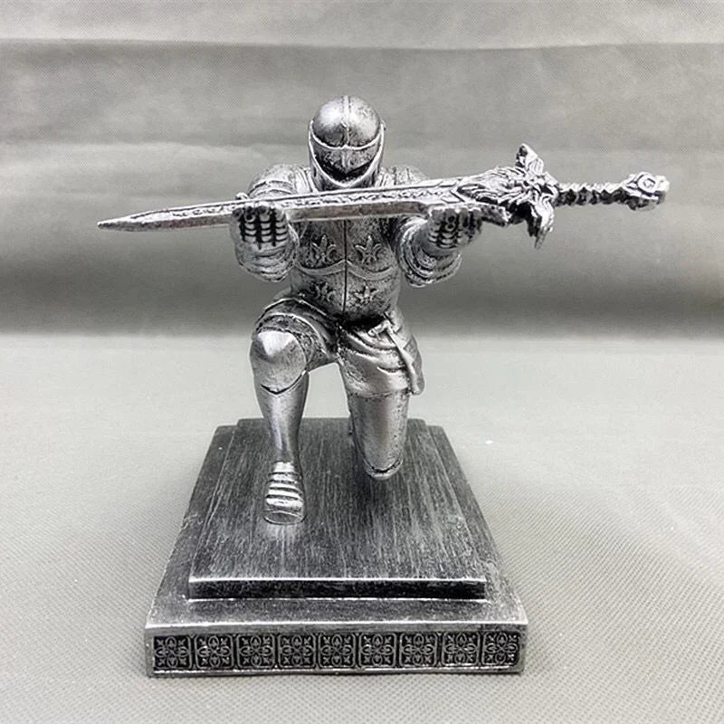 Knight Steel Warrior Holder for Office Creative Apple Watch Stand for Office Resin Decor Figurine Accessories Gift