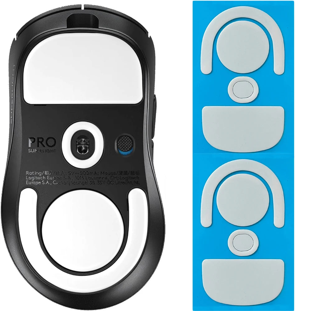 2Set Mouse Feet Skates for Logitech G Pro X Superlight 2 Wireless Gaming Mouse Rounded Curved Edges Glass Mouse feet Replacement