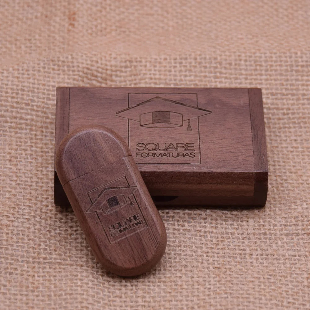 Wooden usb 2.0 with Box Usb Flash Drive Laser Engraving pen drive 4GB 8GB 16GB 32GB 64GB Pendrive for Photography wedding gifts