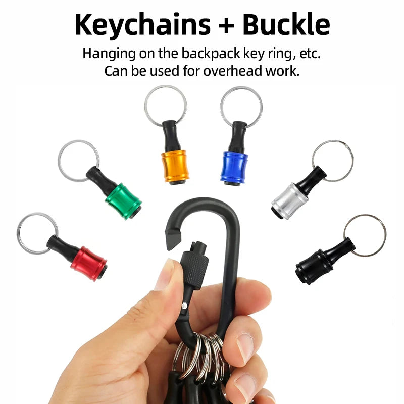 Screwdriver Bit Holder 1/4 Inch Hex Shank Extension Bar Quick Change Aluminum Alloy Keychains Drill Screw Adapter Hand Tools