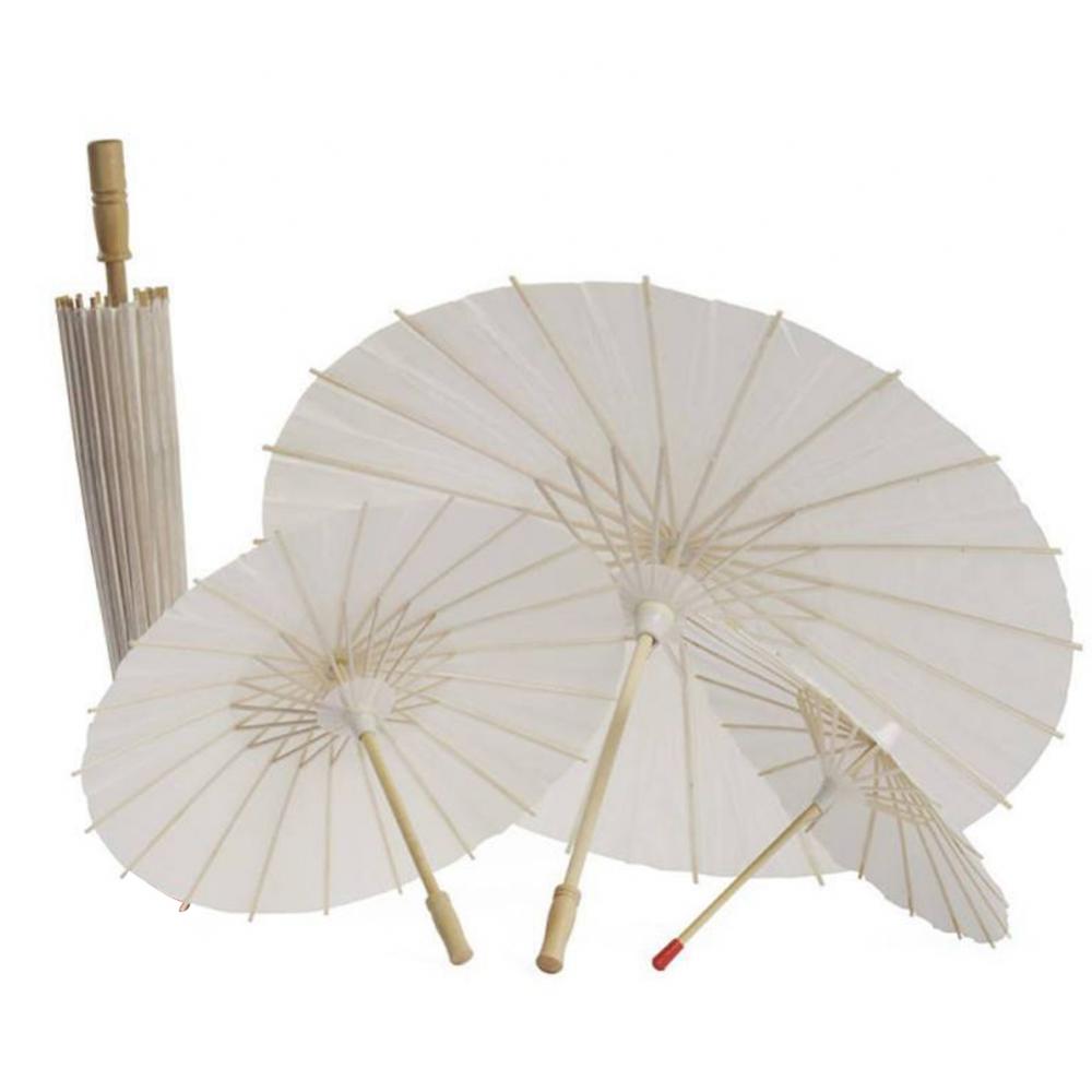 Chinese Umbrella Vintage DIY White Paper Umbrella Anime Painting Sunscreen Umbrella Photo Dance Props Ancient Cosplay Umbrella