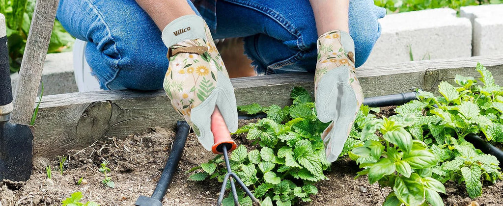 Gardening Gloves for Women Breathable Ladies Leather Garden Yard Gloves Best Gift for Gardeners
