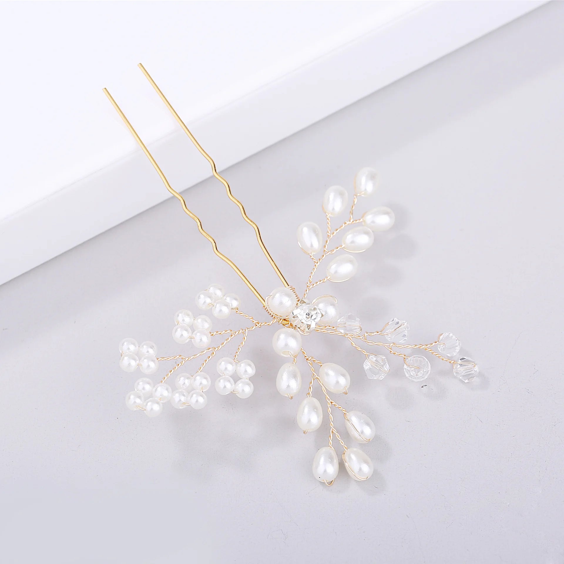 Bridal handmade pearl hairpins headpieces wedding dresses pin hair accessories for woman