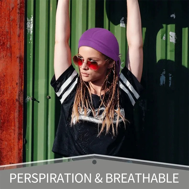 Quick Drying Cycling Cap Sunscreen Anti Sweat Headscarf Cap Men Women Bandanas Pirate Brimless Hat for MTB Running Outdoor Sport