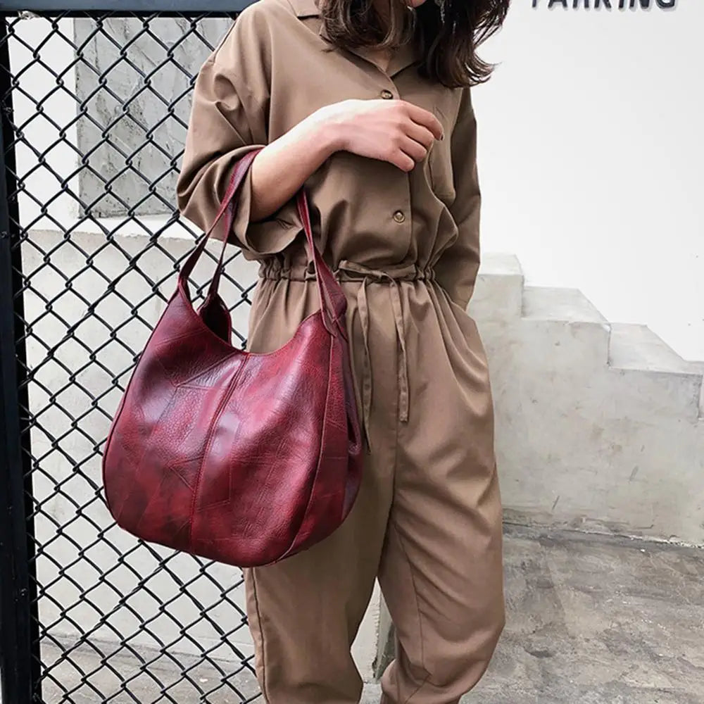 Women's Handbags Vintage Luxury Leather Shoulder Bag Designers Large Bag Modern Fashion Brand Female