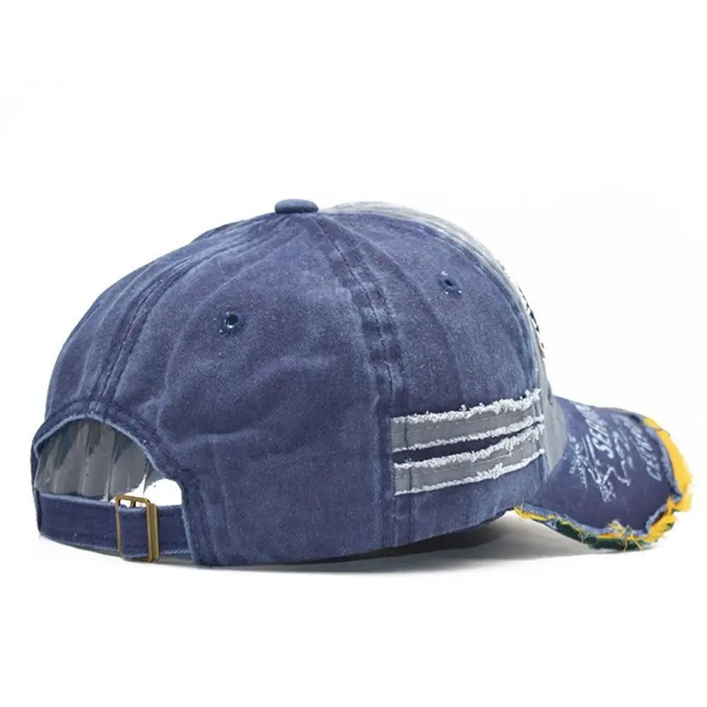 Outdoor Sports WASHED DENIM Adjustable Sunscreen Hats Baseball Hats Distressed Faded Cap Embroidery Baseball Caps