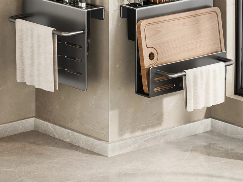 Kitchen Knife Holder, Tableware Storage Rack, Multifunctional Wall Mounted Kitchen Tool Storage Rack
