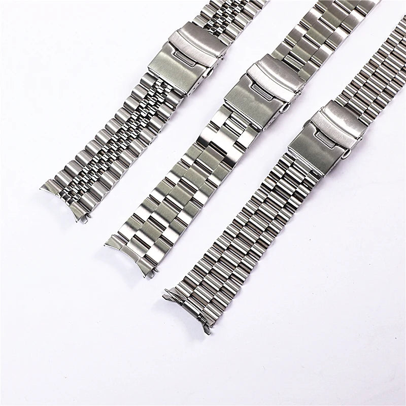 3 Styles 22mm Diving Steel Metal Strap For Duro Mdv107-1A MDV106-1A Watch Wristband Bracelet Watchband Replacement Parts