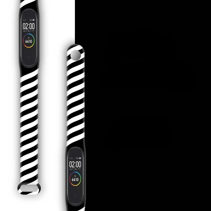 Printing Colorful Strap For Xiaomi Mi Band 7 6 5 4 3 Silicone Bracelet Replacement Wristband for Mi Band 3 4 5 6 7 Wrist Strap