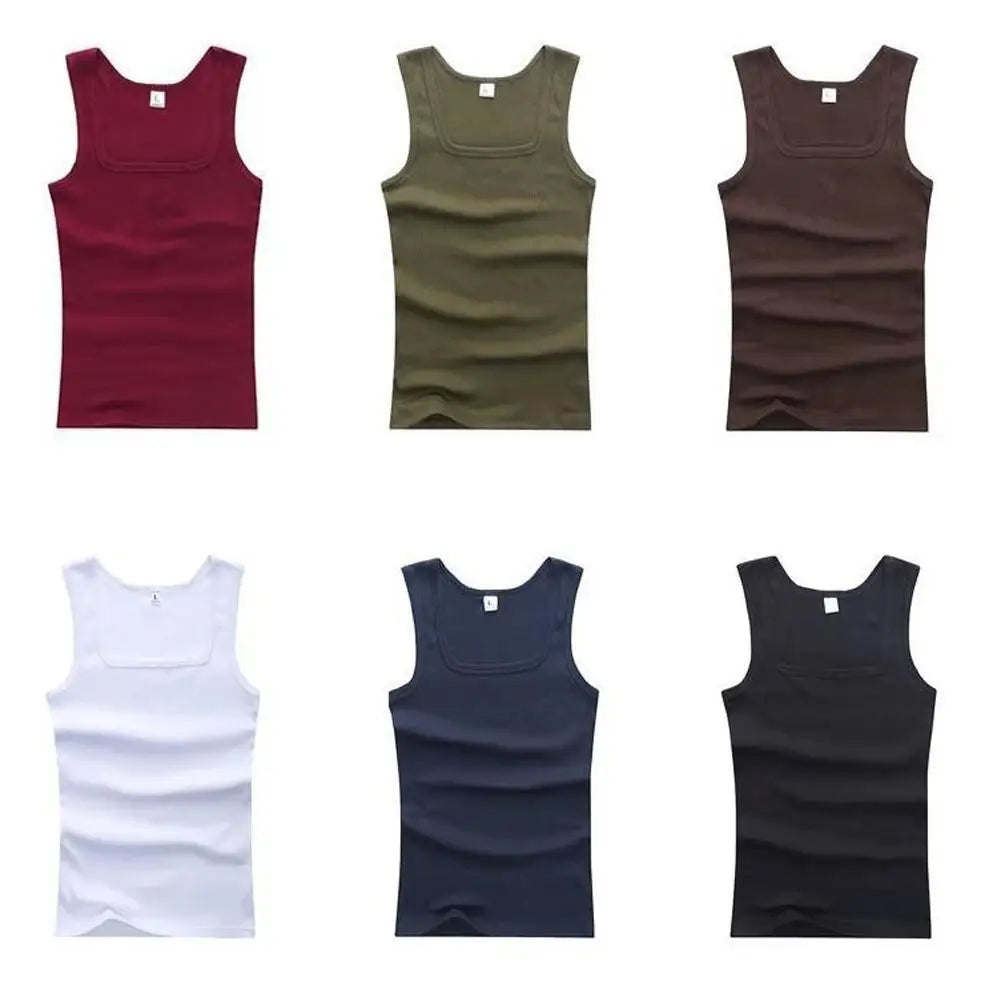 Classics Male Vest Summer Plus Size Men Clothes Tank Tops Black White Gray Singlets Sleeveless Fitness Casual Bodybuilding Vests