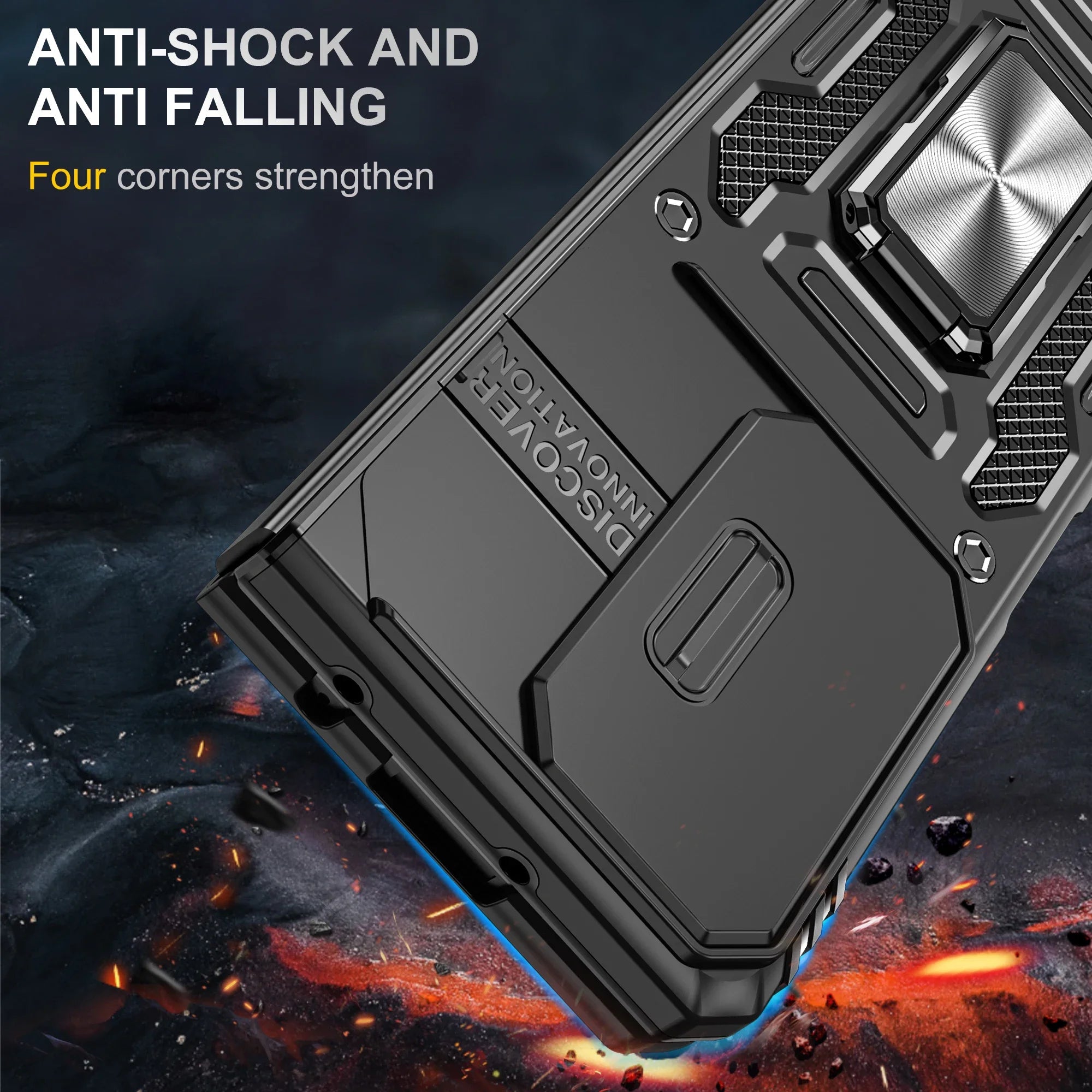 Case For Samsung Galaxy Z Fold 7 5G Z Fold 6 Military Grade Shockproof Heavy Duty Protective Armor Magnetic Kickstand Ring Cover