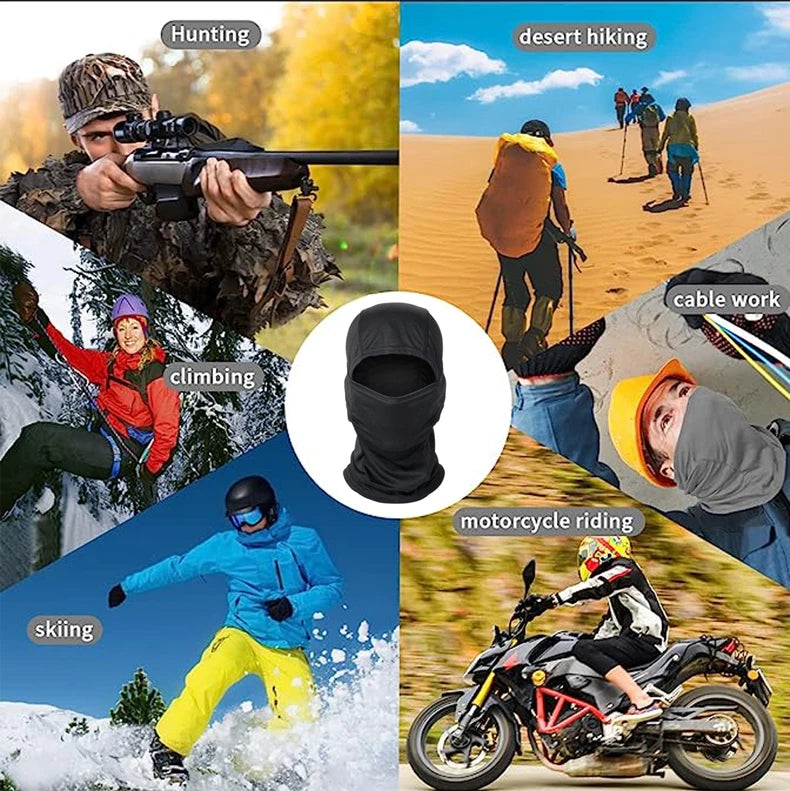 5Pcs/Set Camouflage Balaclava Hat Cycling Full Face Mask Multi Functional Scarf Headscarf Motorcycle Bike Skiing Helmet Lining